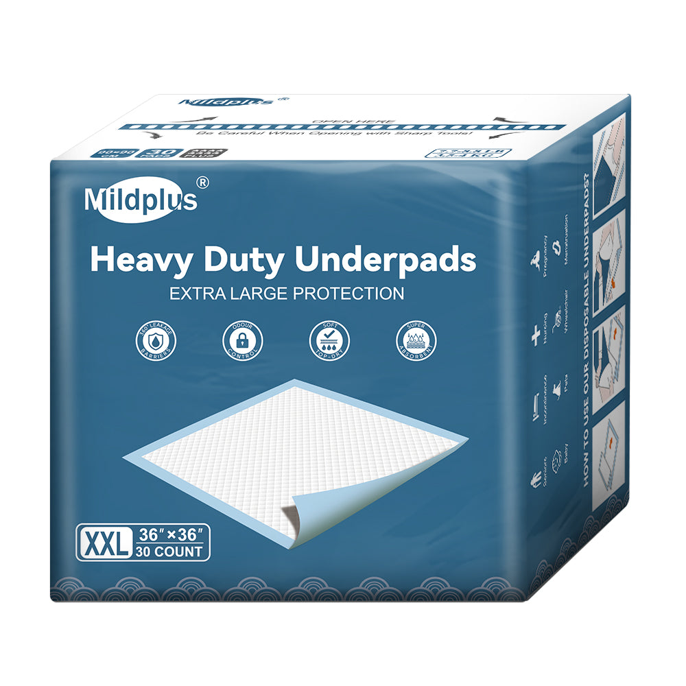 MILDPLUS Disposable Bed Pads 36'' X 36'' Heavy Duty Underpads 