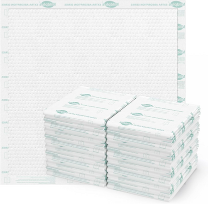 Heavy Duty Underpads 40"X40" Super Sized Chucks Pads 180 Grams Disposable Bed Pads with Strength Cloth Backing Extra Absorption Pads for Incontinence (100X100CM, 10 Count)