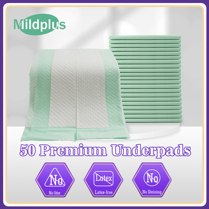 36'' X 36'' (50 Count)Disposable Bed Pads Heavy Duty Underpads Extra Large Incontinence Pads for Unisex Adult, Senior, Kids and Pet